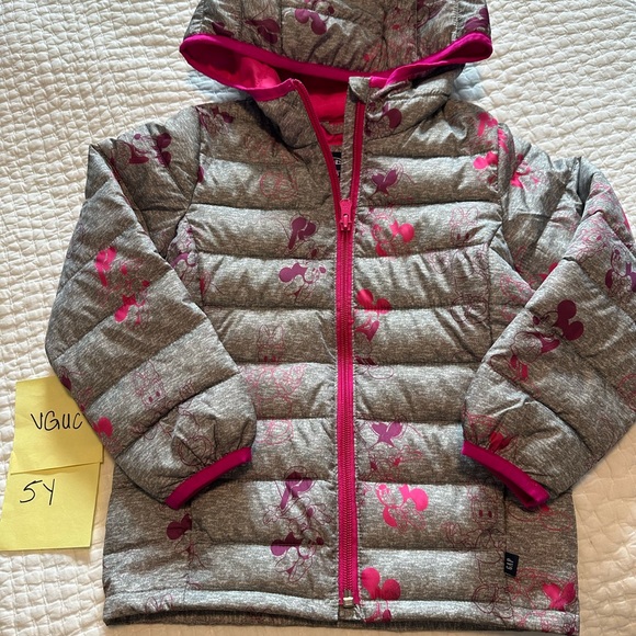 GAP Other - GAP Disney Kids Gray and Pink Puffer Jacket